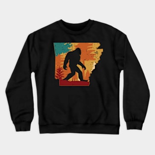 Bigfoot Retro Vintage Sasquatch Arkansas Crewneck Sweatshirt